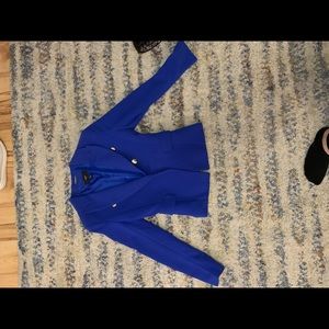 MNG royal blue suit jacket 6 gold buttons never worn